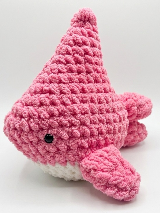 Handmade Other - Crochet Pink Baby Shark